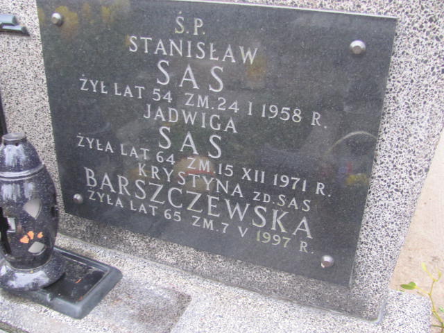 Jadwiga Sas  1907 Pruszków - Grobonet - Wyszukiwarka osób pochowanych