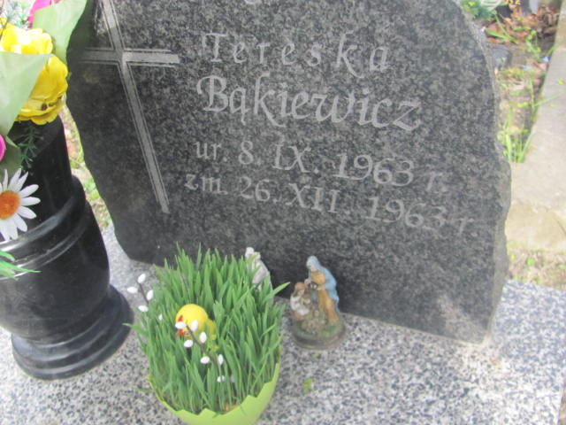 Teresa Bąkiewicz 1963 Pruszków - Grobonet - Wyszukiwarka osób pochowanych