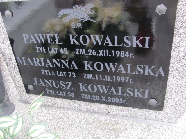 Paweł Kowalski Pruszków - Grobonet - Wyszukiwarka osób pochowanych