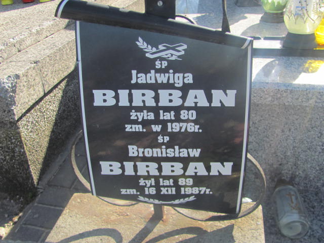 Bronisław Birban Pruszków - Grobonet - Wyszukiwarka osób pochowanych
