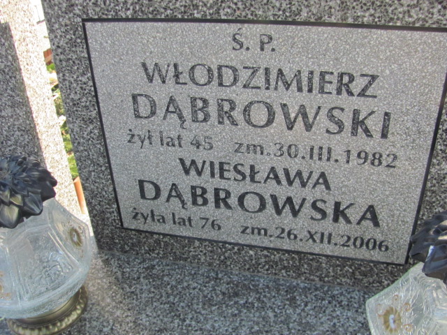 Wiesława Dąbrowska Pruszków - Grobonet - Wyszukiwarka osób pochowanych
